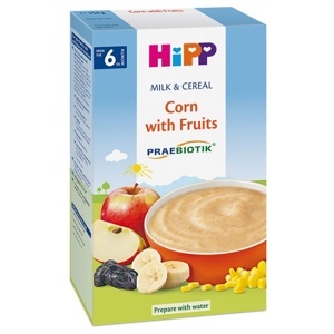Bột ăn dặm Hipp hoa quả sữa bắp 2953 6th+