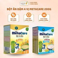 Bột Ăn Dặm MetaCare 4 Gói Vị Ngọt, Vị Mặn 200G Cho Bé Từ 6 - 24 Tháng