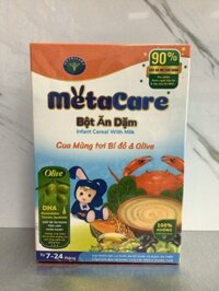 Bột ăn dặm Metacare cua mùng tơi bí đỏ