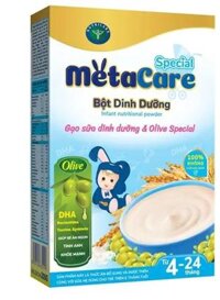 Bột ăn dặm Metacare – Gạo sữa dinh dưỡng & Olive (200g)