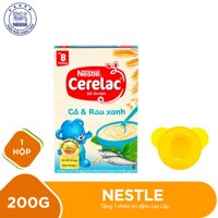 Bột ăn dặm NESTLÉ CERELAC Cá rau xanh - Hộp 200g Tặng 1 chén ăn dặm cao cấp màu bất kỳ LazadaMall