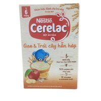 Bột ăn dặm Nestle cerelac Gạo và trái cây hỗn hợp từ 6 tháng 200g