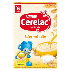 Bột ăn dặm Nestle Cerelac lúa mì sữa