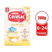 Bột ăn dặm Nestlé Cerelac lúa mì và sữa 200g (6 – 24 tháng)