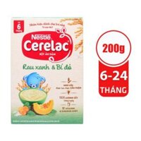 Bột ăn dặm Nestle Cerelac rau xanh và bí đỏ 200g (6 – 24 tháng)