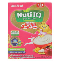 Bột ăn dặm NutiFood Nuti IQ 2 vị ngọt hộp 200g (6 - 24 tháng)