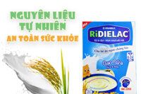 Bột ăn dặm Ridielac Gạo Sữa cho trẻ từ 6-24 tháng 200g