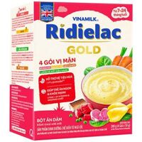 Bột Ăn Dặm Ridielac Gold 4 gói vị mặn, hộp 200g