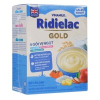 Bột ăn dặm Ridielac Gold 4 gói vị ngọt 200g cho bé 6M-24M