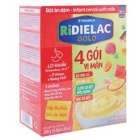 Bột ăn dặm Ridielac Gold 4 vị mặn - Hộp giấy 200g