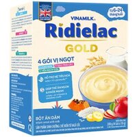 Bột Ăn Dặm Ridielac Gold  4 gói 3 vị ngọt, hộp 200g