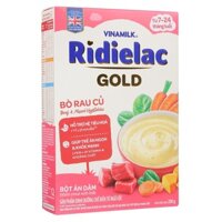 Bột ăn dặm Ridielac Gold bò rau củ 200g cho bé 7M-24M