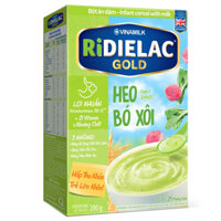 Bột ăn dặm Ridielac Gold heo bó xôi - Hộp giấy 200g