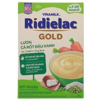 Bột ăn dặm Ridielac Gold lươn cà rốt đậu xanh 200g cho bé 7M-24M