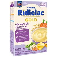 Bột Ăn Dặm RiDielac Gold Yến Mạch Gà Đậu Hà Lan - Hộp Giấy 200g