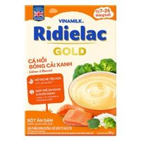 Bột ăn dặm Ridielac Gold Vinamilk Cá hồi Bông cải xanh
