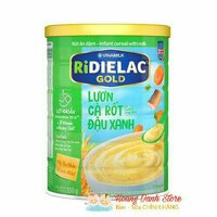 Bột ăn dặm RiDIELAC Lươn Cà Rốt Đậu Xanh Vinamilk 350g - Hộp Thiếc