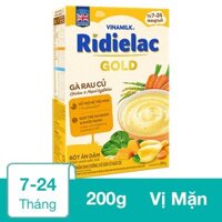Bột ăn dặm Vinamilk Ridielac Gold gà, rau củ hộp 200g (7 - 24 tháng)