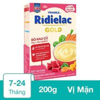 Bột ăn dặm Vinamilk Ridielac Gold bò, rau củ hộp 200g (7 - 24 tháng)