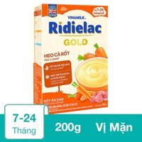 Bột ăn dặm Vinamilk RiDielac Gold heo, cà rốt hộp 200g (7 - 24 tháng)