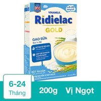 Bột ăn dặm Vinamilk RiDielac Gold gạo, sữa hộp 200g (6 - 24 tháng)