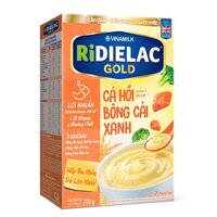 Bột ăn dặm Vinamilk Ridielac Gold Cá hồi Bông cải xanh - Hộp giấy 200g