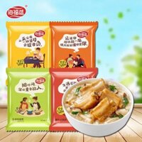 Bột ăn liền đông lạnh Haifusheng với trứng bảo quản, thịt nạc, sườn, nấm, thịt bò, lẩu, gà cuộn sống, bột ăn sáng Huang