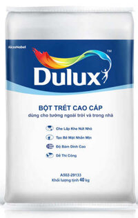 Bột Bả DULUX Ngoài trời cao cấp A502 – 40Kg