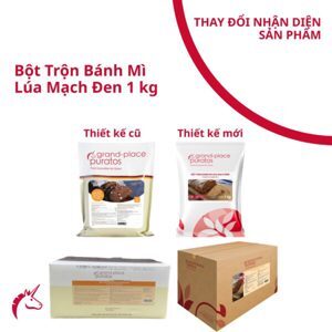 Bột bánh mì đen Puravita Dark Rye 1kg