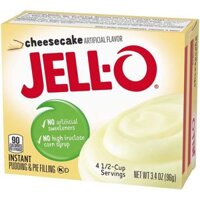 BỘT BÁNH PUDDING MIX VỊ CHEESECAKE Jell-O Instant Pudding & Pie Filling, 96g (3.4oz)