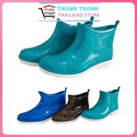 Bốt bảo hộ cổ ngắn, nhựa mềm, Ủng đi mưa làm vườn thái lan Passat No - 808