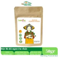 Bột bí đỏ hữu cơ sấy lạnh Dalahouse Túi 50Gr