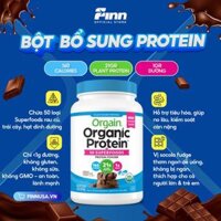 Bột bổ sung Orgain Organic Meal Vegan Meal Replacement Protein Powder Creamy Chocolate Fudge 32.1Oz 912g