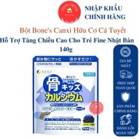 Bột Bone's Calcium For Kids Bổ Sung Canxi Cá Tuyết Tăng Chiều Cao Fine Japan 140g