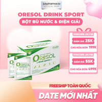 Bột bù nước và điện giải Oresol Drink Sports giúp tăng đề kháng, bổ sung năng lượng - Hộp 20 gói