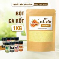 Bột cà rốt sấy lạnh nguyên chất 1kg (Nguyên liệu tạo màu món ăn, bổ sung vitamin A) - Lãn Ông