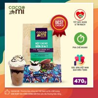 Bột cacao sữa hoà tan 3in1 thơm ngon CACAOMI làm quà biếu tặng 470g
