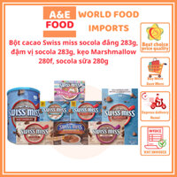 Bột cacao Swiss miss socola đắng 283g, đậm vị socola 283g, kẹo Marshmallow 280f, socola sữa 280g