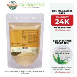 Bột cám gạo Milaganics làm da trắng sáng 100g