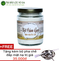 Bột Cám Gạo Nguyên Chất Vũ Gia (100g/hũ) + Tặng Bộ Đắp Mặt Nạ Cao Cấp - Làm sữa rửa mặt chống nhờn lão hóa da tẩy tế bào chết - Đã được kiểm nghiệm y tế