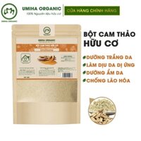 Bột Cam Thảo hữu cơ UMIHOME nguyên chất 40g,Mặt nạ trắng hồng da, sáng da, tẩy tế bào da chết, thâm mụn hiệu quả