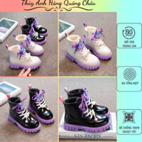 Bốt Cao Cổ Bé Gái Họa Tiết Thỏ Cute, Giày Boot Cao Cổ Lót Lông Cho Bé Gái (P700)