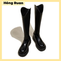 bôt cao cổ nữ đế răng cưa boot da mềm phong cách ullzang hàn quốc mã H99