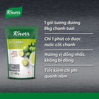 Bột Chanh Knorr Gói 400g - 1 Gói Bằng 8kg Chanh Tươi - Tiết Kiệm chuyên nấu ăn, gia vị nêm nếm, giữ trọn vị từ chanh tươ