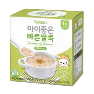 Bột cháo Ispoon vị khoai tây và cà rốt 91g (Trên 6 tháng)