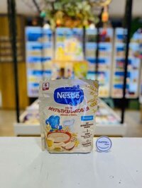 Bột cháo sữa, 5 loại ngũ cốc, táo, chuối Nestle - 6th (200g)