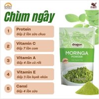 Bột chùm ngây hữu cơ (Organic Moringa Powder) - Dragon Superfoods - 200g