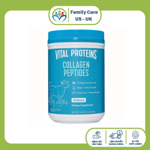 Bột collagen Vital Proteins Collagen Peptides Unflavored của Mỹ 680g
