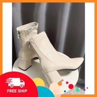 Bốt da,Boot nữ, boots nữ da 6p,Bốt da mềm cao cấp mẫu hot 2020