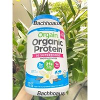 bột đạm thực vật hữu cơ orgain organic bột protein superfoods protein powder vanilla socola của mỹ